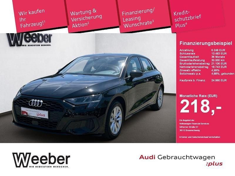 Brillantschwarz Gebraucht 2024 Audi A3 Sportback Design Limousine | 24.990 € (Superpreis) - Bild 1/4