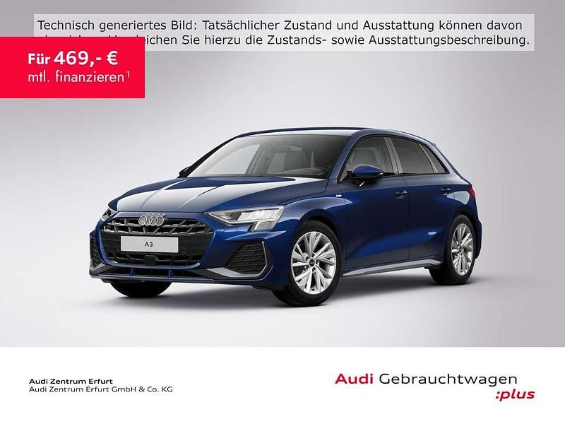 Navarrablau metallic Gebraucht 2025 Audi A3 S-Line Limousine | 36.880 € (Teuer) - Bild 1/3