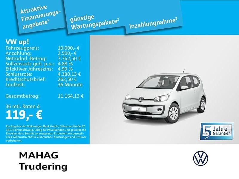 Gebraucht VW up! 65 PS (47 kW) 2022 Weiß Kleinwagen