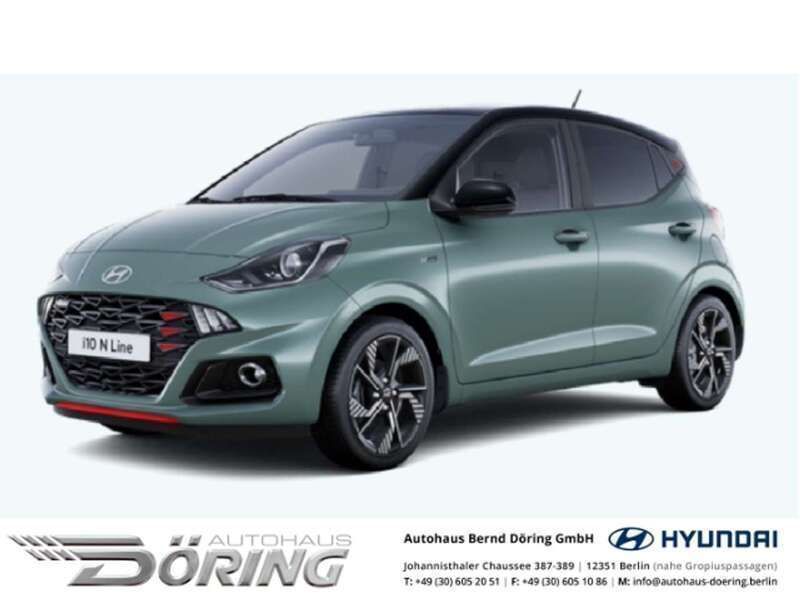 Mangrove green/ phantom black Gebraucht 2024 Hyundai i10 N Line Kleinwagen | 19.990 € (Fairer Preis) - Bild 1/1