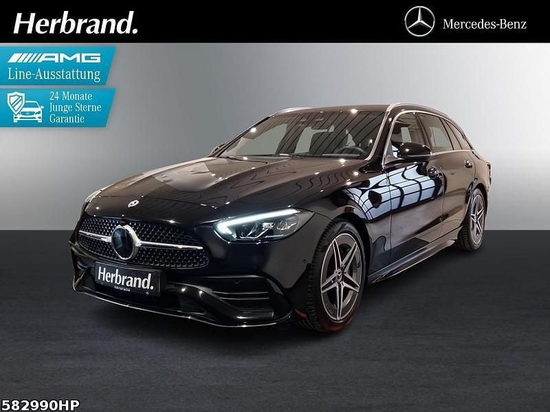 Metalliclack obsidianschwarz Gebraucht 2024 Mercedes C200 AMG Kombi | 39.740 € (Fairer Preis) - Bild 1/4