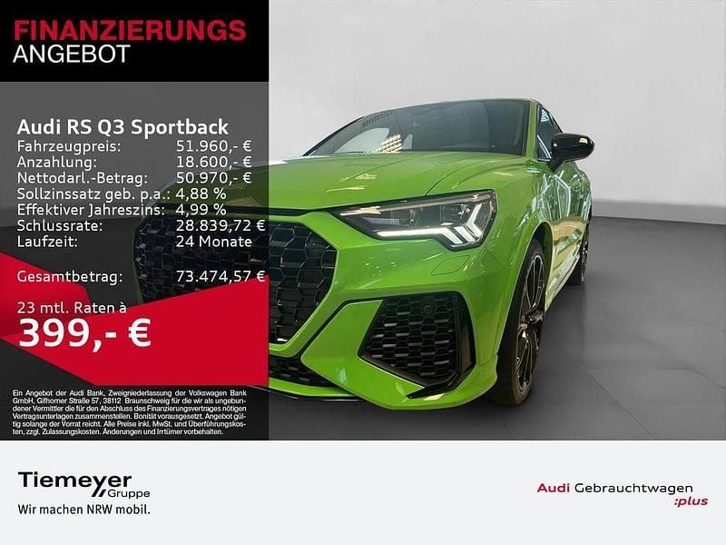 Grün Gebraucht 2021 Audi RS Q3 Sportback Ambiente SUV | 50.480 € (Guter Preis) - Bild 1/4