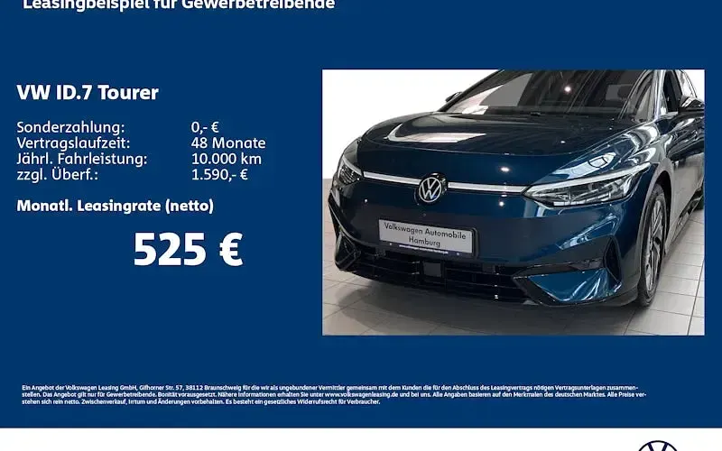 Neu VW ID.7 Pro 210 kW (286 PS) 2026 Blau Kombi