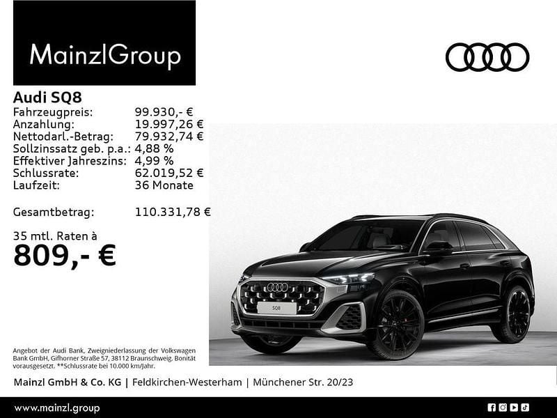 Gebraucht Audi SQ8 Ambiente 507 PS (372 kW) 2024 Mythosschwarz metallic SUV