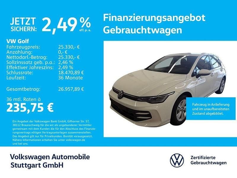 Gebraucht VW Golf VIII Life 116 PS (85 kW) 2025 Pure white Limousine
