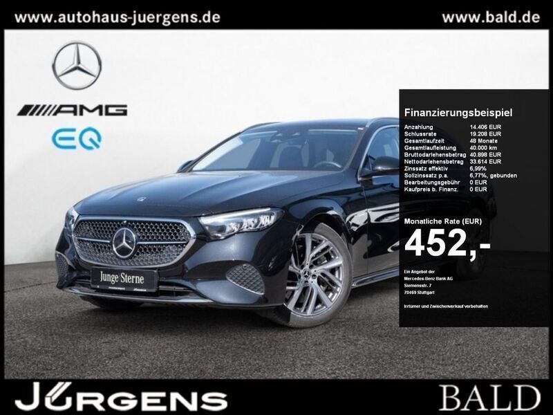 Metalliclack obsidianschwarz Gebraucht 2023 Mercedes E300 Avantgarde Kombi | 48.290 € (Superpreis) - Bild 1/4
