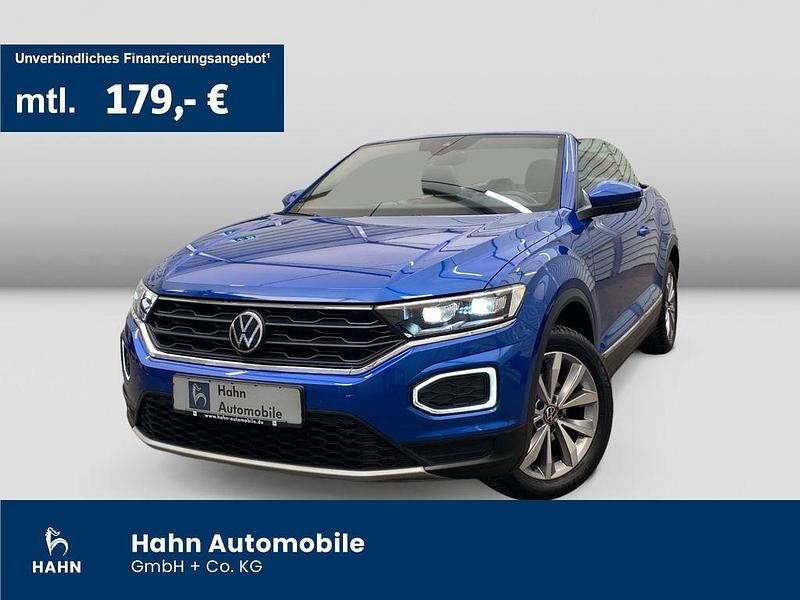 Ravennablau metallic Gebraucht 2021 VW T-Roc Cabriolet Style Cabrio | 20.990 € (Guter Preis) - Bild 1/3