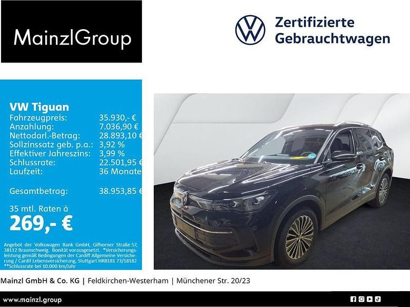 Grenadillschwarz metallic Gebraucht 2025 VW Tiguan Goal SUV | 35.930 € (Guter Preis) - Bild 1/3