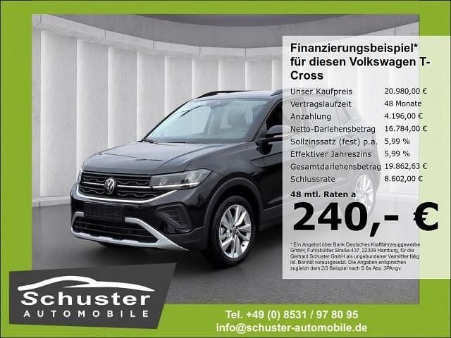 Gebraucht VW T-Cross Goal 95 PS (69 kW) 2025 Schwarz SUV