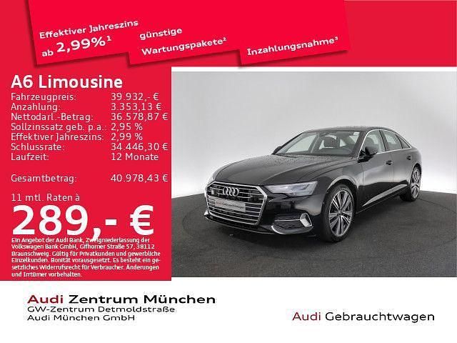 Mythosschwarz metallic Gebraucht 2023 Audi A6 Advanced Limousine | 39.932 € (Superpreis) - Bild 1/2