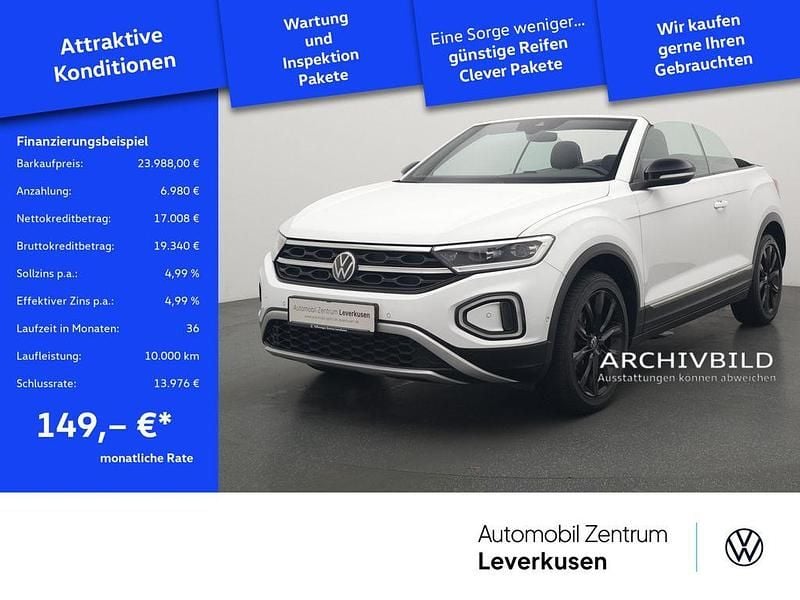 Weiß Gebraucht 2022 VW T-Roc Cabriolet Cabrio | 23.988 € (Fairer Preis) - Bild 1/4