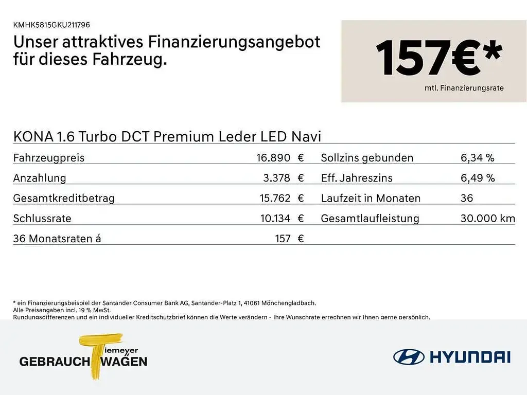 Gebraucht Hyundai Kona Premium 177 PS (130 kW) 2018 Rot SUV