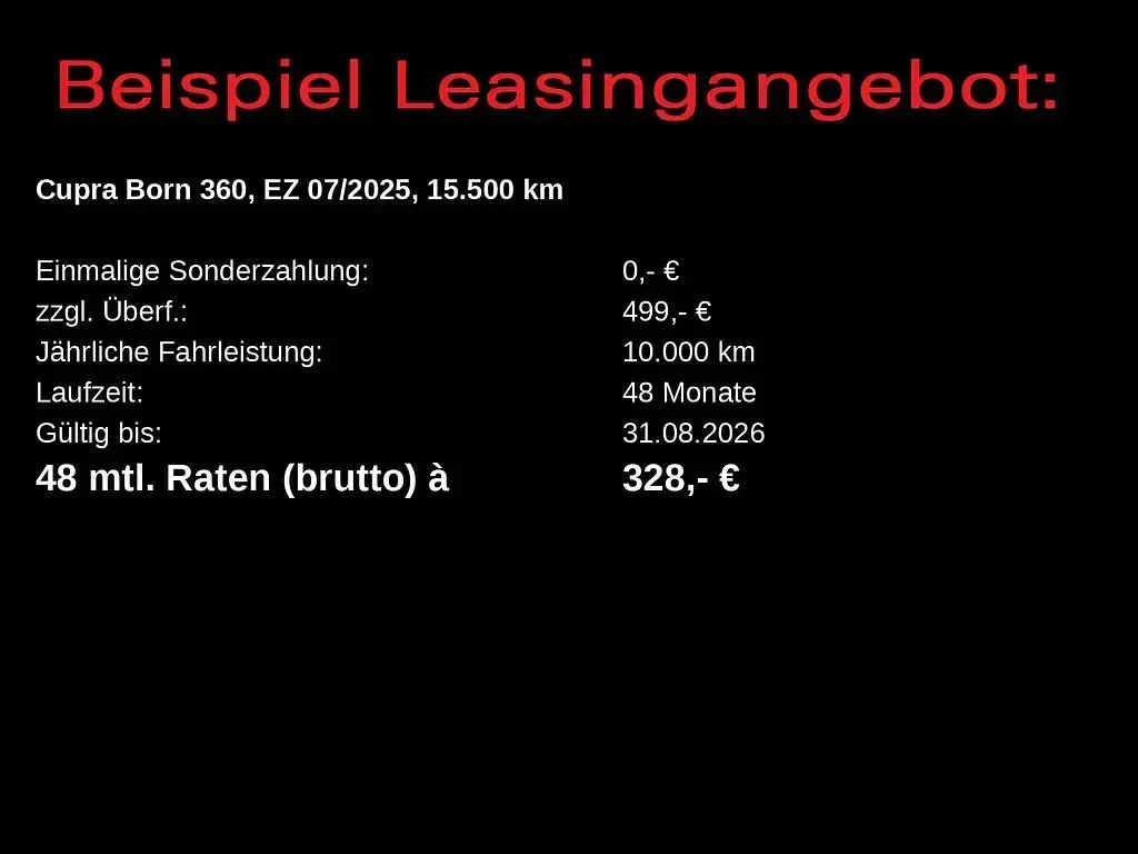 Gebraucht Cupra Born e-Boost 169 kW (231 PS) 2025 Eisweiß Kleinwagen