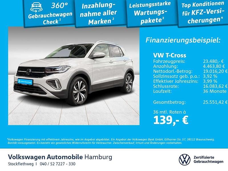 6u ascotgrau Gebraucht 2025 VW T-Cross Style SUV | 23.480 € (Fairer Preis) - Bild 1/3