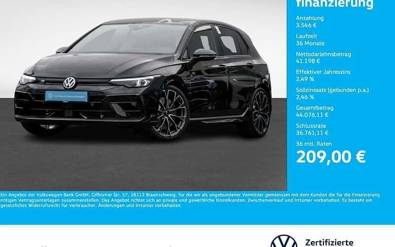 Grenadillschwarz metallic Gebraucht 2025 VW Golf VIII R Limousine | 44.744 € (Fairer Preis) - Bild 1/4