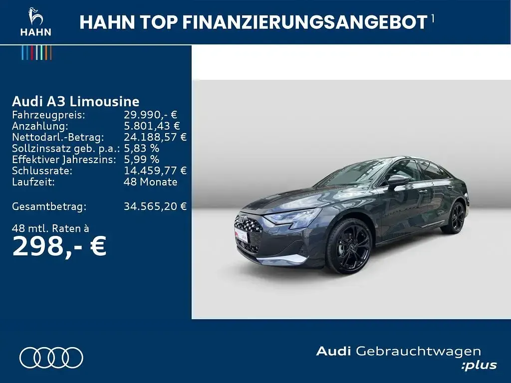 Gebraucht Audi A3 Advanced Plus 150 PS (110 kW) 2025 Manhattangrau metallic Limousine