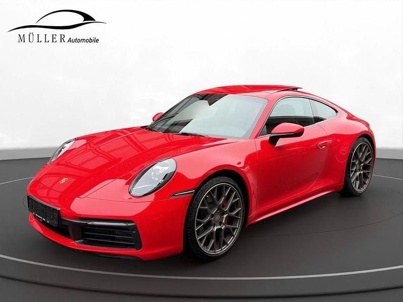 Rot Gebraucht 2021 Porsche 911 Carrera 4S Sport Coupé | 128.990 € (Superpreis) - Bild 1/4