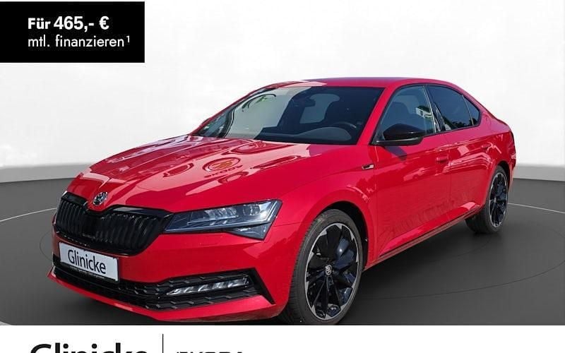 Velvet rot metallic Gebraucht 2023 Skoda Superb SportLine Limousine | 38.990 € (Superpreis) - Bild 1/4