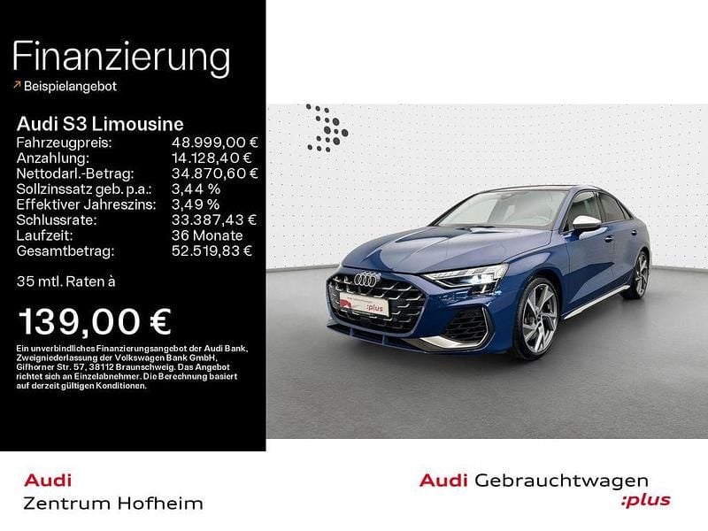 Blau Gebraucht 2024 Audi S3 Sport Limousine | 47.999 € (Guter Preis) - Bild 1/4