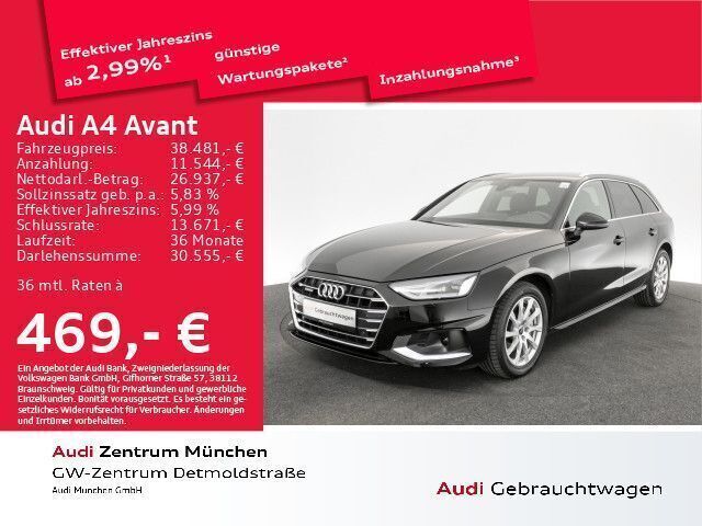 Brillantschwarz Gebraucht 2024 Audi A4 Advanced Plus Kombi | 38.979 € (Etwas zu teuer) - Bild 1/2