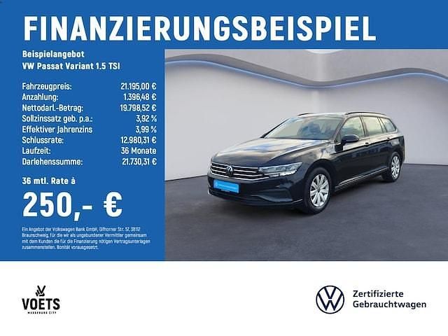 Gebraucht VW Passat Conceptline 150 PS (110 kW) 2022 Schwarz Kombi