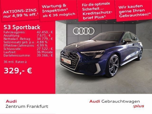 Navarrablau metallic Gebraucht 2023 Audi S3 Ambiente Limousine | 42.450 € (Fairer Preis) - Bild 1/2