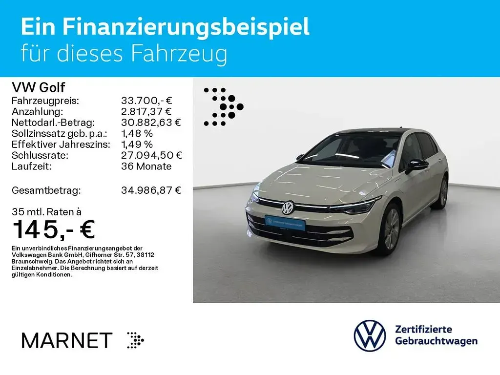 Gebraucht VW Golf VIII 204 PS (150 kW) 2025 Pure white Limousine