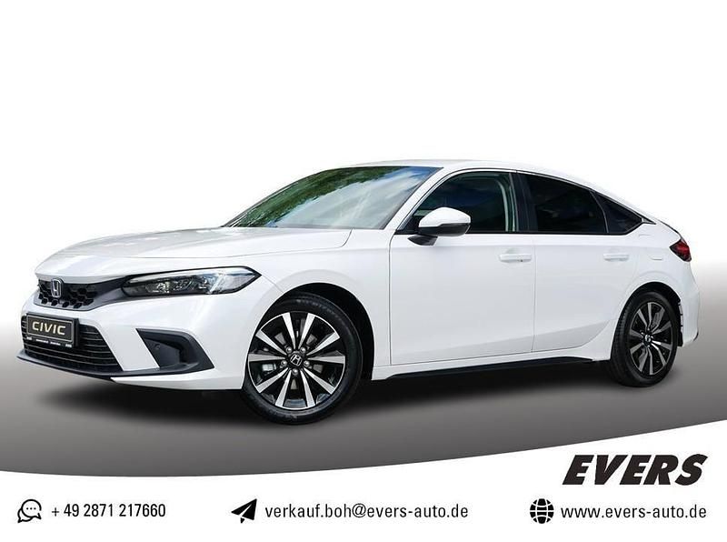 Platinum white pearl Neu 2025 Honda Civic Elegance Limousine | 34.950 € (Guter Preis) - Bild 1/4