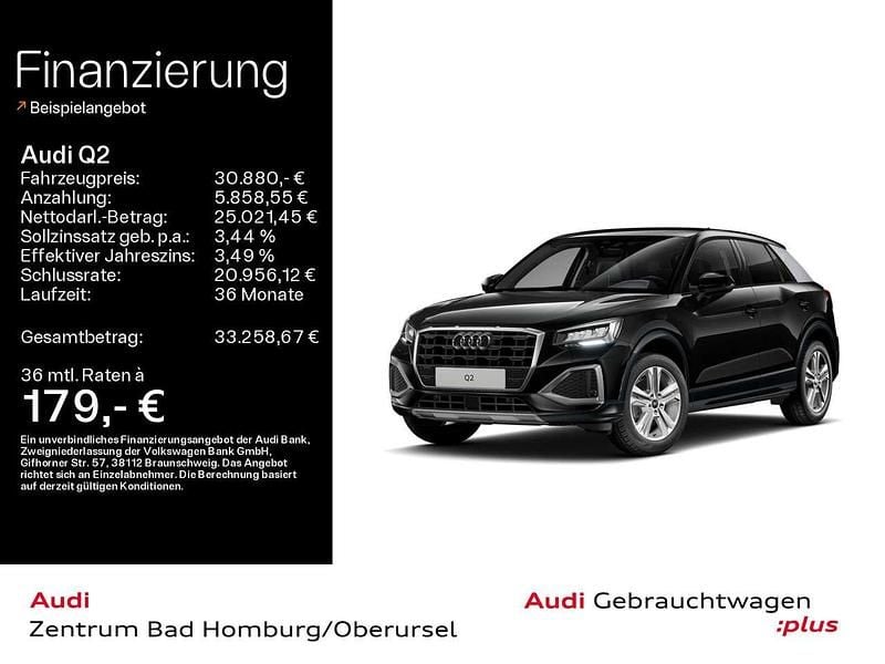 Mythosschwarz metallic Gebraucht 2025 Audi Q2 Advanced Plus SUV | 30.880 € (Guter Preis) - Bild 1/2