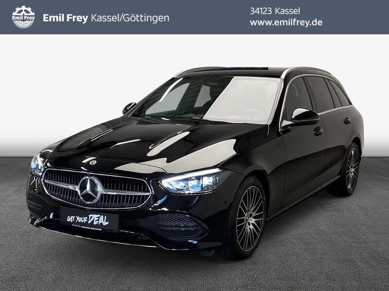 Obsidianschwarz metallic Gebraucht 2025 Mercedes C200 Avantgarde Kombi | 48.950 € - Bild 1/4