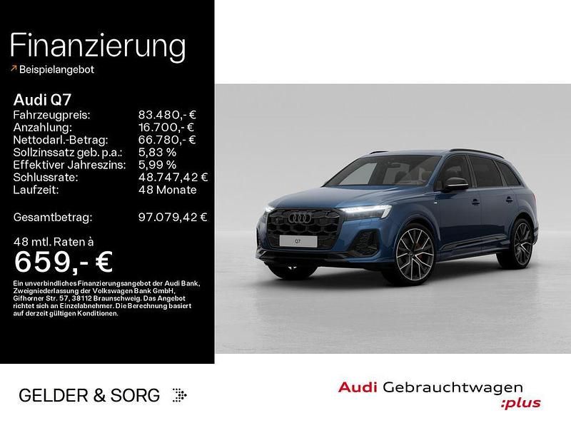 Ascariblau metallic Gebraucht 2024 Audi Q7 S-Line SUV | 83.480 € (Fairer Preis) - Bild 1/3