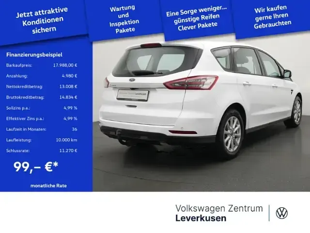 Gebraucht Ford S-MAX Trend 150 PS (110 kW) 2019 Frozen white Van / Kleinbus