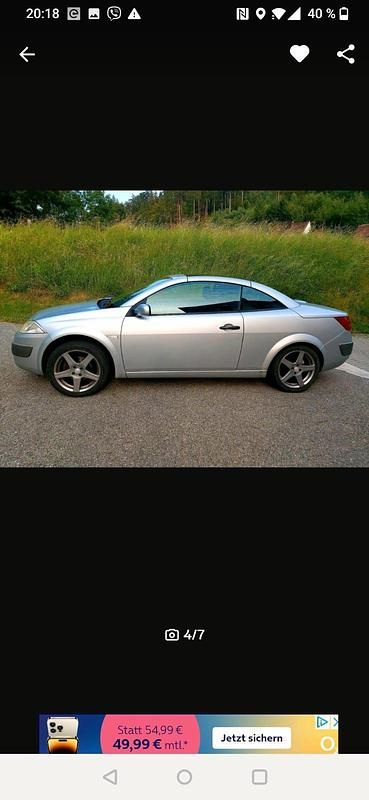 Silber Gebraucht 2005 Renault Mégane Cabriolet Cabrio | 3.000 € (Teuer) - Bild 1/4