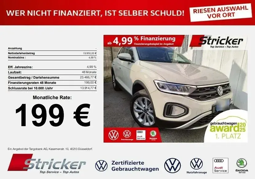 Gebraucht VW T-Roc Life 116 PS (85 kW) 2025 Grau SUV