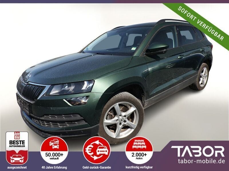 Emeraldgrün metallic Gebraucht 2018 Skoda Karoq Ambition SUV | 18.188 € (Superpreis) - Bild 1/4