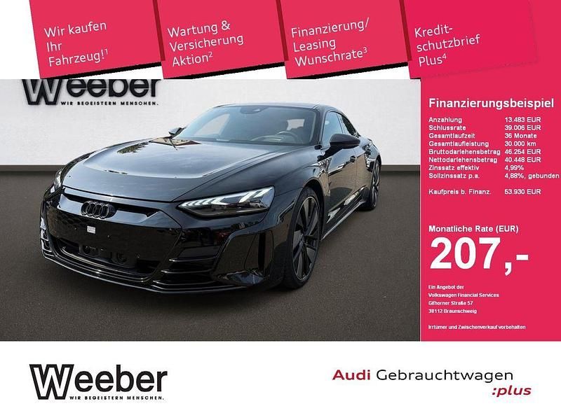 Mythosschwarz (metallic) Gebraucht 2022 Audi e-tron GT quattro Comfort Limousine | 53.890 € (Superpreis) - Bild 1/4