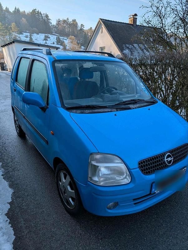 Blau Gebraucht 2002 Opel Agila Kleinwagen | 1.100 € (Fairer Preis) - Bild 1/4