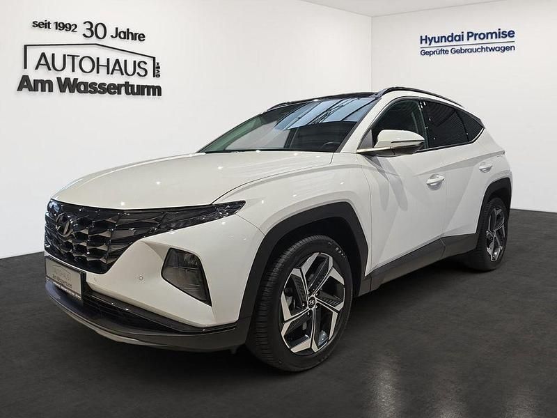 Serenity white / mic Gebraucht 2024 Hyundai Tucson Trend SUV | 32.799 € (Fairer Preis) - Bild 1/4