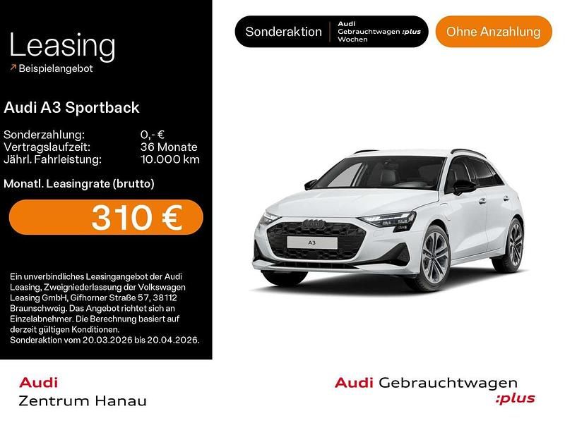 Gebraucht Audi A3 Advanced 204 PS (150 kW) 2025 Gletscherweiß metallic Limousine