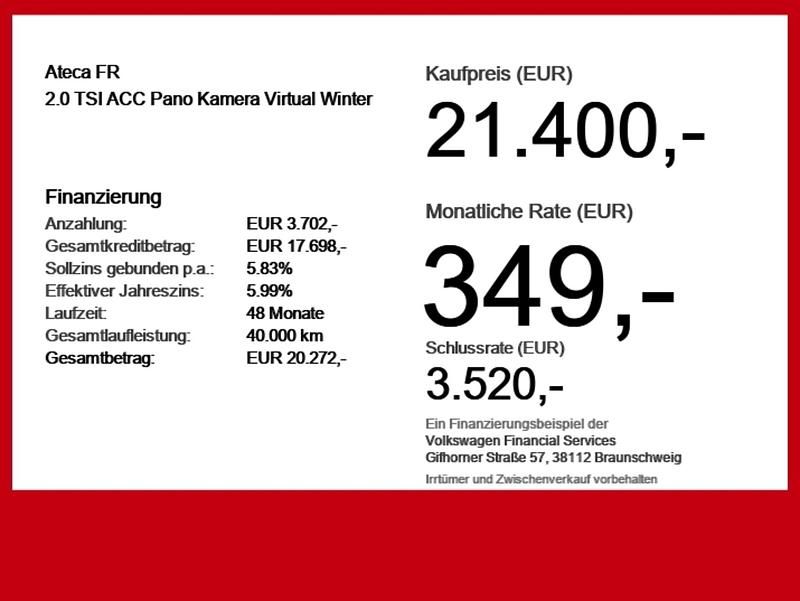 Usata Seat Ateca FR 190 CV (139 kW) 2019 Nero SUV