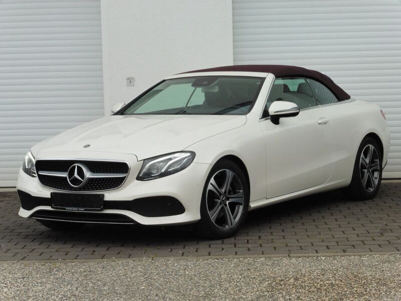 Diamantweiß bright Gebraucht 2018 Mercedes E220 Cabrio | 31.990 € (Fairer Preis) - Bild 1/4