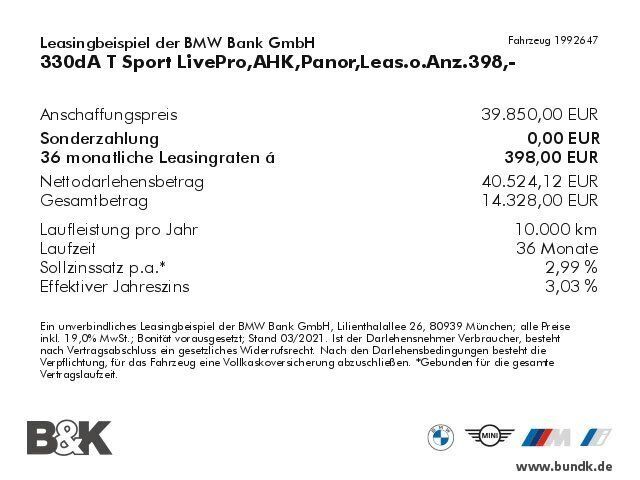 Gebraucht BMW 330 Sport Line 265 PS (194 kW) 2020 Grau metallic Kombi