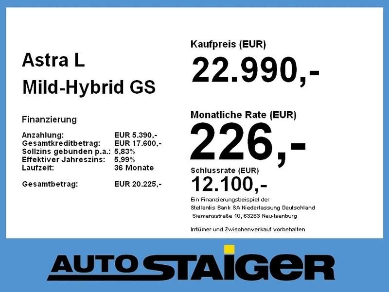 Gebraucht Opel Astra 136 PS (100 kW) 2024 Lackierung schwarz perla nera/ Limousine