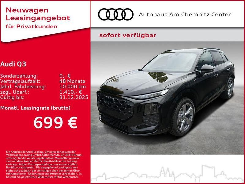 Schwarz Neu 2025 Audi Q3 S-Line SUV | 57.570 € - Bild 1/4