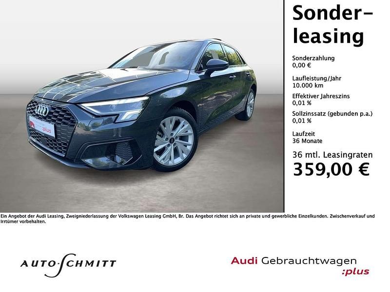 Grau Gebraucht 2024 Audi A3 Sportback S-Line Kleinwagen | 38.380 € (Guter Preis) - Bild 1/4