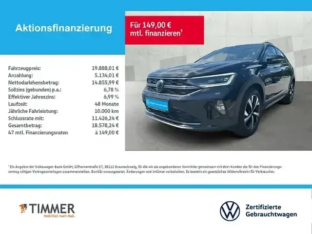 Gebraucht VW Taigo Style 110 PS (80 kW) 2022 Schwarz SUV