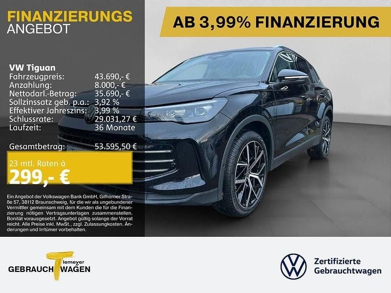 Gebraucht VW Tiguan Elegance 204 PS (150 kW) 2024 Schwarz SUV