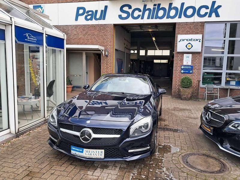 Cavansitblau metalliclack Gebraucht 2014 Mercedes SL500 AMG line Cabrio | 39.490 € (Superpreis) - Bild 1/4