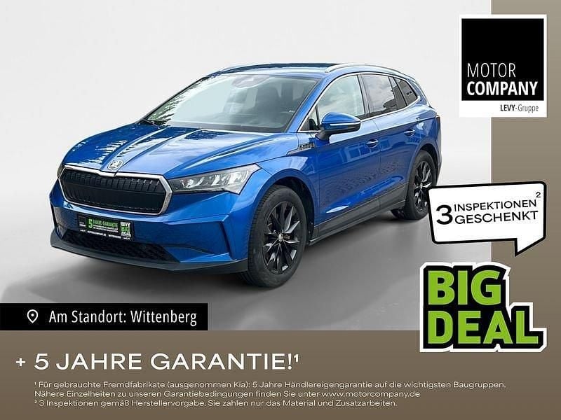 Blau Gebraucht 2022 Skoda Enyaq iV Loft SUV | 26.980 € (Superpreis) - Bild 1/4