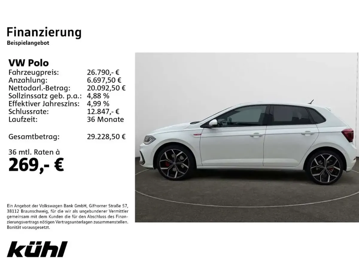 Gebraucht VW Polo Beats 207 PS (152 kW) 2024 Pure white Kleinwagen